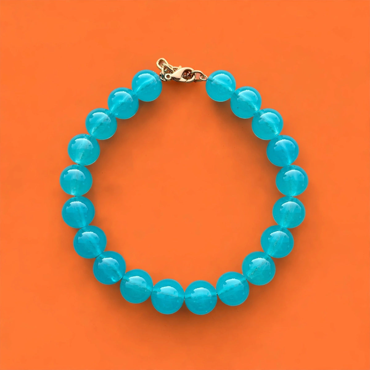 The Aqua Candy Bead Necklace