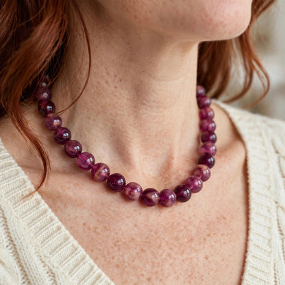 Purple Candy Bead Necklace